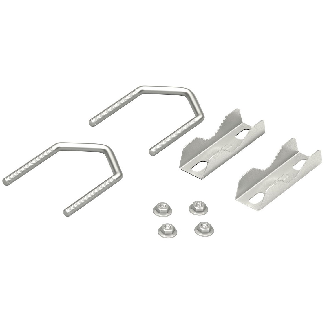 Goobay mastklem set voor satellietschotel | klemdiameter 30-60 mm | zilver
