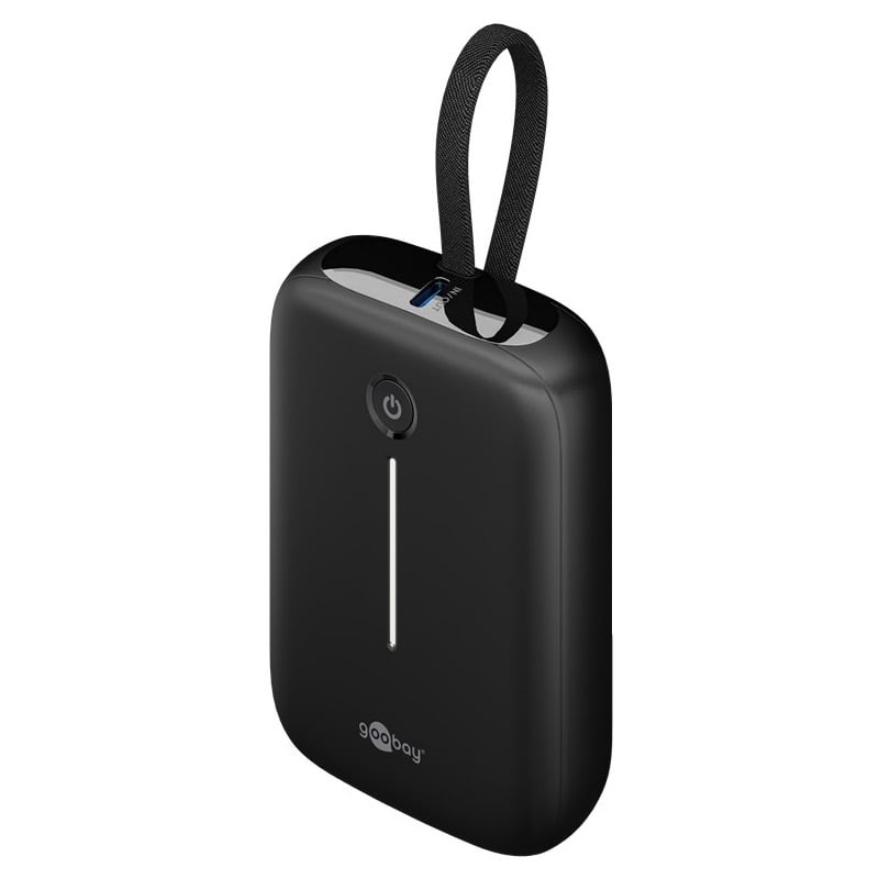 Goobay powerbank met kabel | 2x USB-C PD 20W + 1x USB-A QC | 10.000 mAh