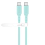 Goobay USB-C siliconen kabel | USB2.0 | PD 60W | turquoise | 1,5 meter