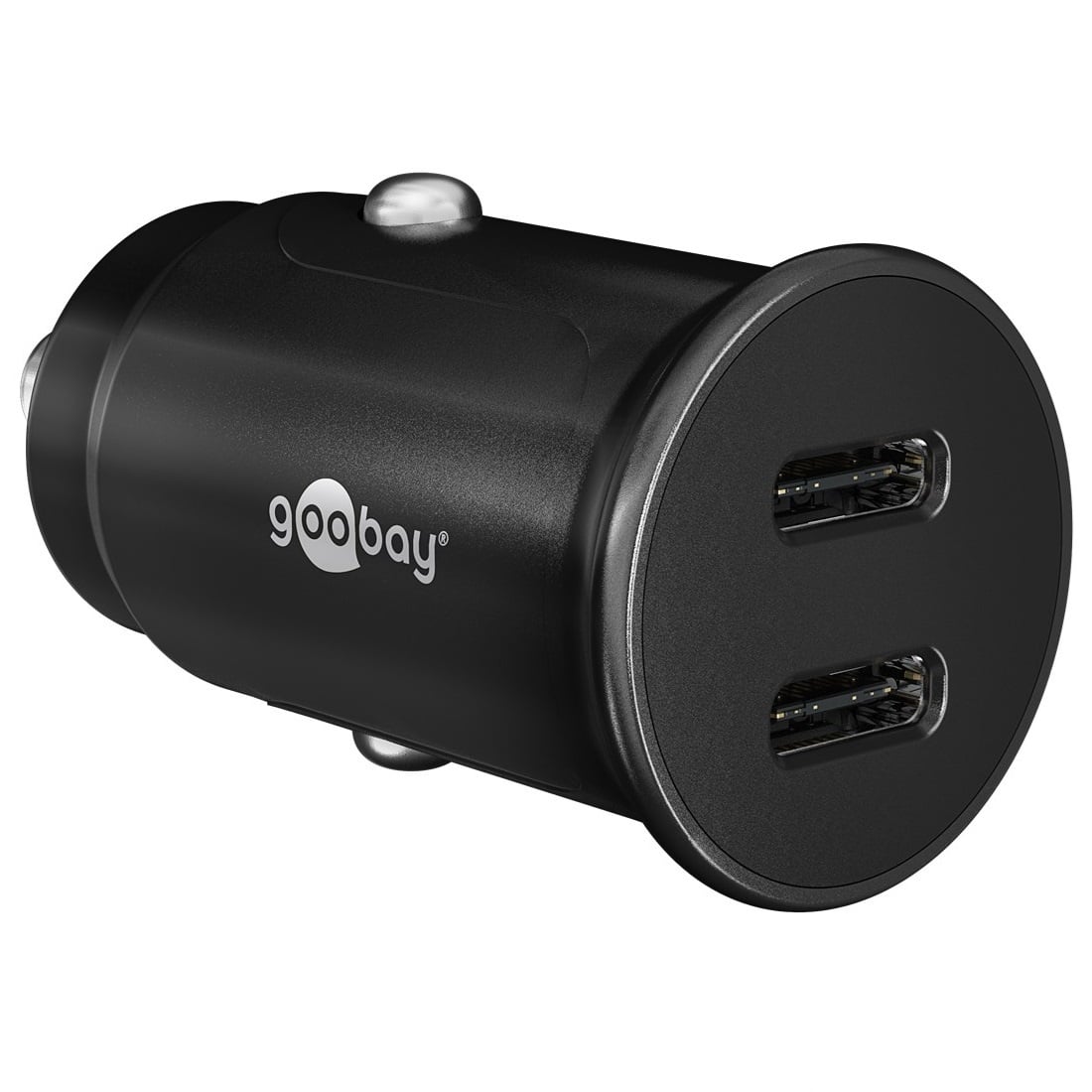 Goobay USB autolader | 2x USB-C PD | 30W | zwart