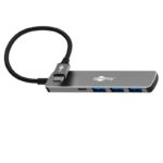 Goobay USB hub (USB-C) | 3x USB-A + 1x USB-C | USB3.0 5 Gbps | aluminium | 0,10 meter