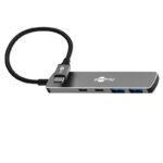 Goobay USB hub (USB-C) | 2x USB-A + 2x USB-C | USB3.0 5 Gbps | aluminium | 0,10 meter