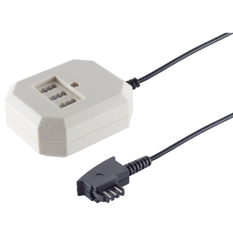 TAE-F (m) - 2x TAE-F + TAE-N + RJ11 (v) aansluitbox | 0,20 meter