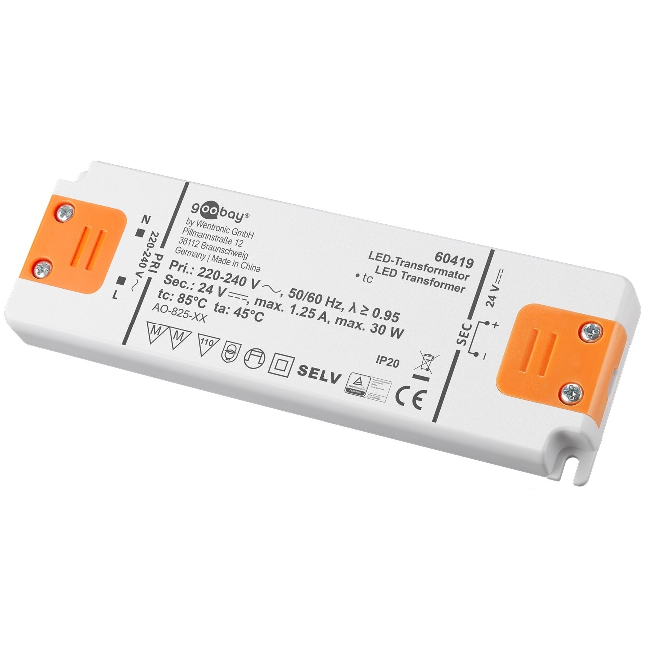 Goobay LED-transformator | 24V DC | 30W | IP20