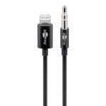Goobay Lightning - 3,5mm Jack audiokabel | MFi | zwart | 1 meter