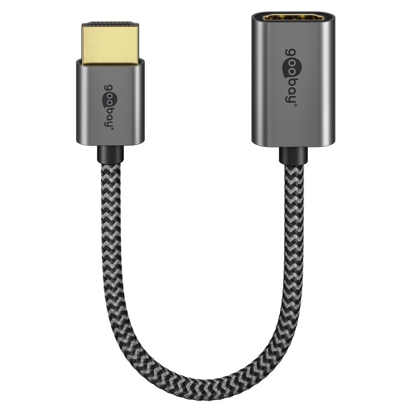 Goobay Plus HDMI flex adapter | Slimline | HDMI2.1 (8K 60Hz + HDR) | 0,10 meter