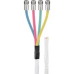 Goobay coaxkabel installatieset voor satellietschotel | 4-in-1 voor Quattro LNB | 10 meter