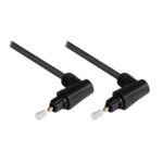 Goobay Digitale optische Toslink audio kabel met haakse connectoren en draaibare kop - 4mm / zwart (meerdere lengtes)