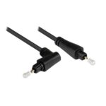 Goobay Digitale optische Toslink audio kabel met haakse connector en draaibare kop - 4mm / zwart (meerdere lengtes)