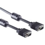 Goobay Premium VGA monitor kabel met ferriet kernen - CCS aders / zwart (meerdere lengtes)