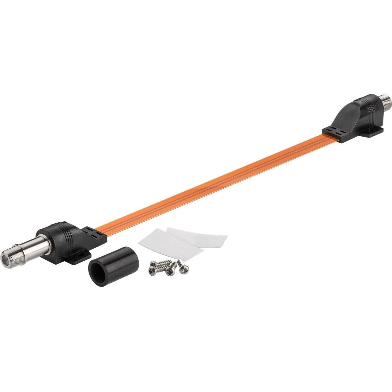 Goobay F (v) - F (v) deur/raam coax adapter / weerbestendig zwart (meerdere lengtes)