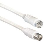Goobay F (m) - Coax IEC (m) coaxkabel / wit (meerdere lengtes)