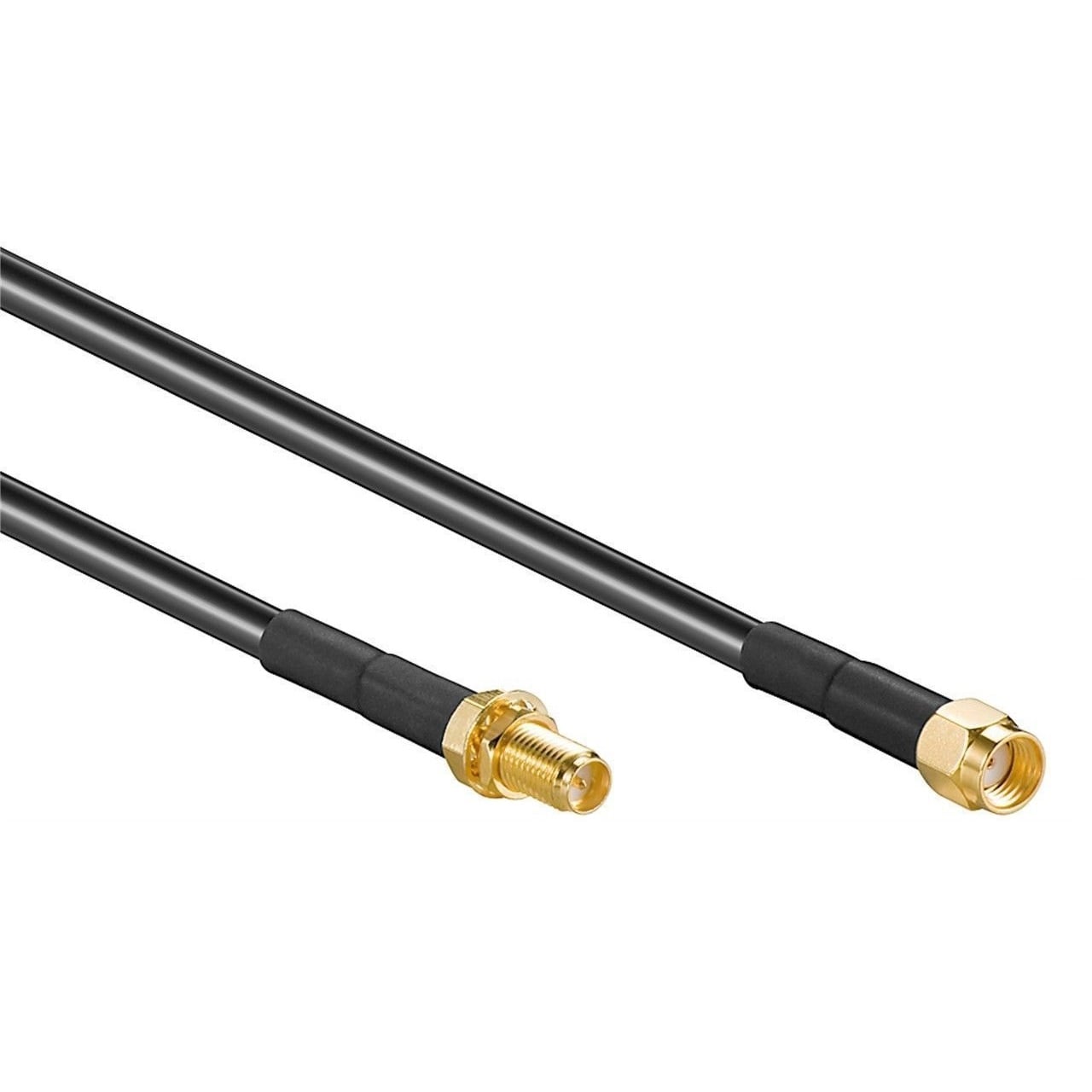 Goobay RP-SMA (m) - RP-SMA (v) verlengkabel - LMR195/RF195 - 50 Ohm / zwart (meerdere lengtes)