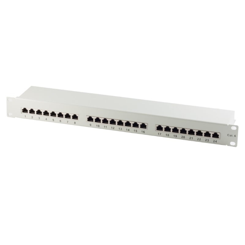 Goobay 19 inch patchpaneel | 24x RJ45 | CAT6 | STP | 1U | (meerdere kleuren)