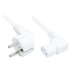 Goobay C13 (haaks/links) - CEE 7/7 (haaks) stroomkabel | 3x 1,00mm | | wit (meerdere lengtes)