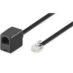Goobay RJ12 - RJ12 telefoon verlengkabel / zwart (meerdere lengtes)