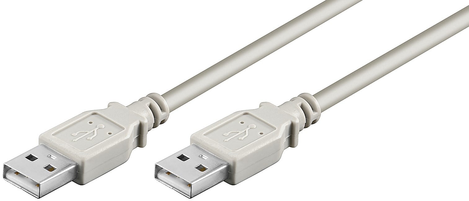 Goobay USB naar USB kabel - USB2.0 - tot 0,5A / grijs (meerdere lengtes)