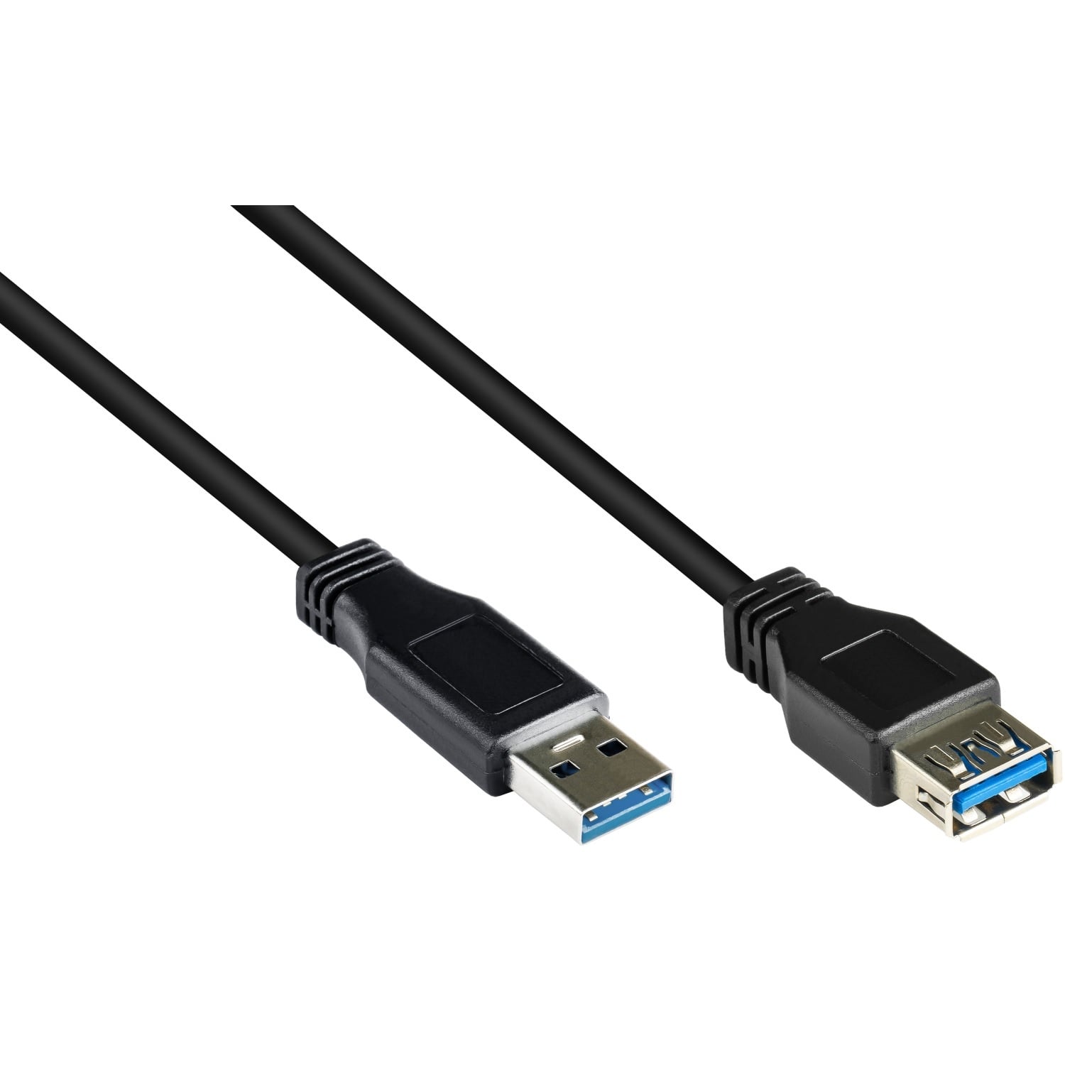 Goobay USB naar USB verlengkabel - USB3.0 - tot 0,9A / zwart (meerdere lengtes)