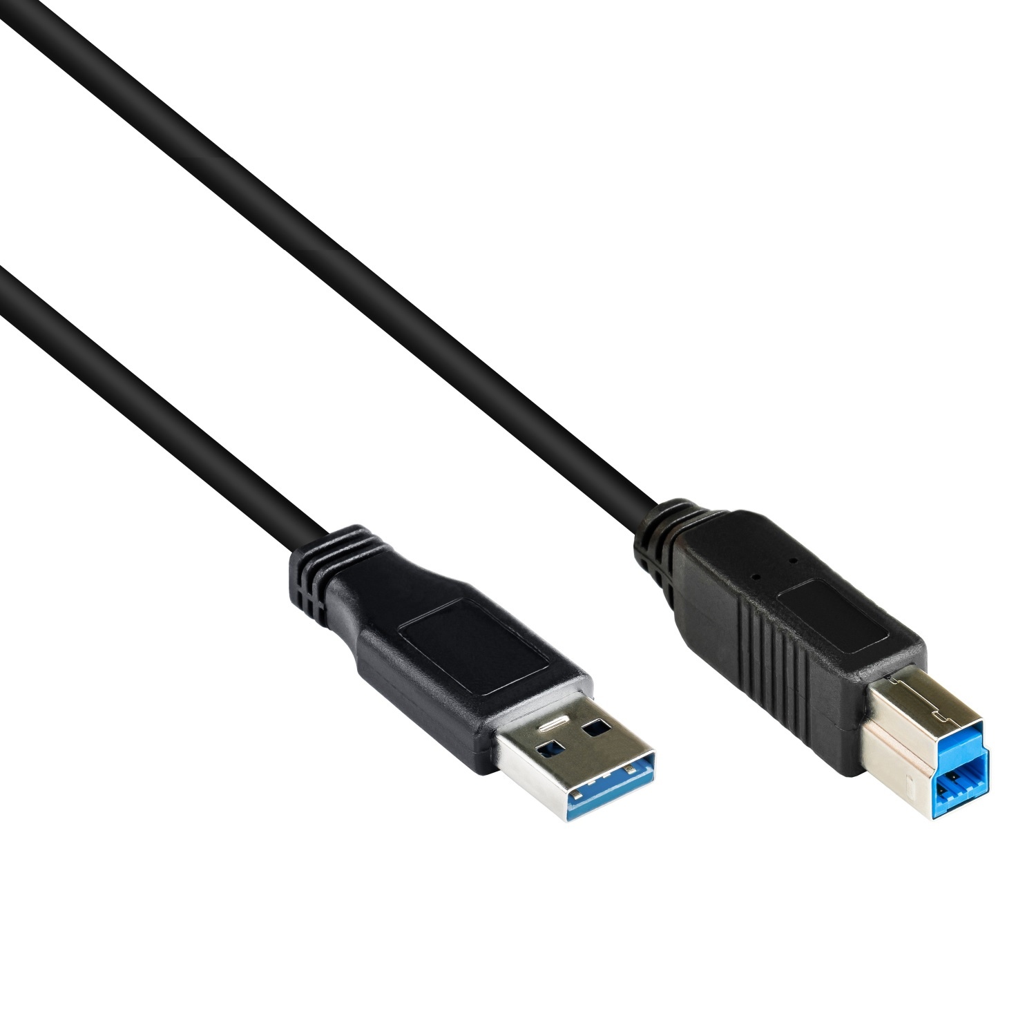 Goobay USB-A naar USB-B kabel - USB3.0 - tot 0,9A / zwart (meerdere lengtes)