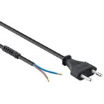Goobay CEE 7/16 - 2-aderig open eind stroomkabel met trekontlasting - 2x 0,75mm / (meerdere kleuren)