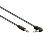 Goobay 3,5mm Jack stereo audio slim kabel - haaks / zwart (meerdere lengtes)