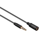 Goobay 3,5mm Jack stereo audio slim verlengkabel / zwart (meerdere lengtes)