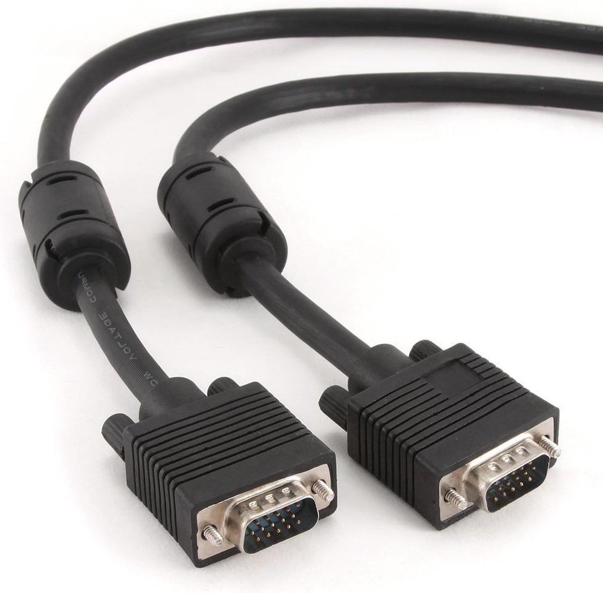 Goobay Premium VGA monitor kabel met ferriet kernen - CU koper aders / zwart (meerdere lengtes)