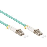 Goobay LC/UPC Duplex optical fiber kabel | OM3 | LSZH | turquoise | (meerdere lengtes)