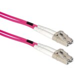 Goobay LC/UPC Duplex optical fiber kabel | OM4 | LSZH | | paars (meerdere lengtes)