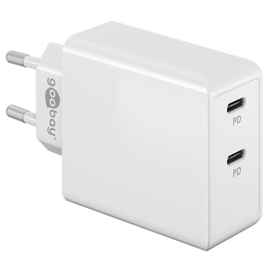 Goobay thuislader met 2 USB-C PD poorten - 36W / (meerdere kleuren)