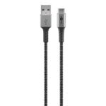 Goobay USB-C naar USB-A kabel - USB2.0 - tot 3A / nylon zwart (meerdere lengtes)