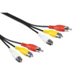 Goobay Tulp composiet audio video kabel zwart (meerdere lengtes)