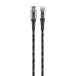 Goobay 8-pins Lightning naar USB-C kabel - USB2.0 - tot 60W / nylon zwart (meerdere lengtes)