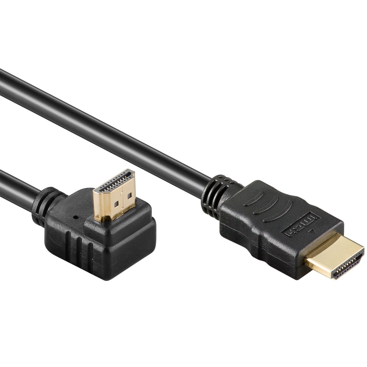 Goobay HDMI kabel - 90° haaks naar boven - HDMI 2.0 (4K 60Hz + HDR) / zwart (meerdere lengtes)