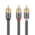 Goobay Plus Subwoofer/Tulp mono - Tulp stereo kabel | zwart (meerdere lengtes)