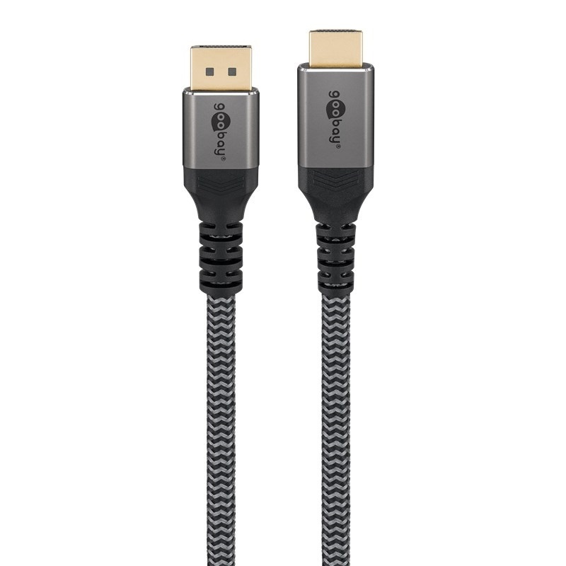 Goobay Plus DisplayPort naar HDMI kabel | 4K 60Hz | zwart (meerdere lengtes)