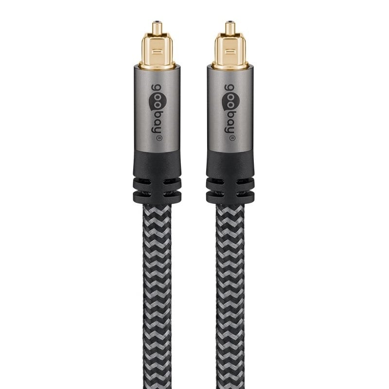 Goobay Plus digitale optische Toslink kabel | zwart (meerdere lengtes)