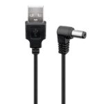 Goobay USB-A - DC plug haaks kabel | 5,5 x 2,5mm | max. 5V/3A (15W) | | zwart (meerdere lengtes)