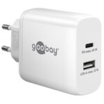Goobay thuislader met 1x USB-C PD en 1x USB-A | GaN | 45W | (meerdere kleuren)