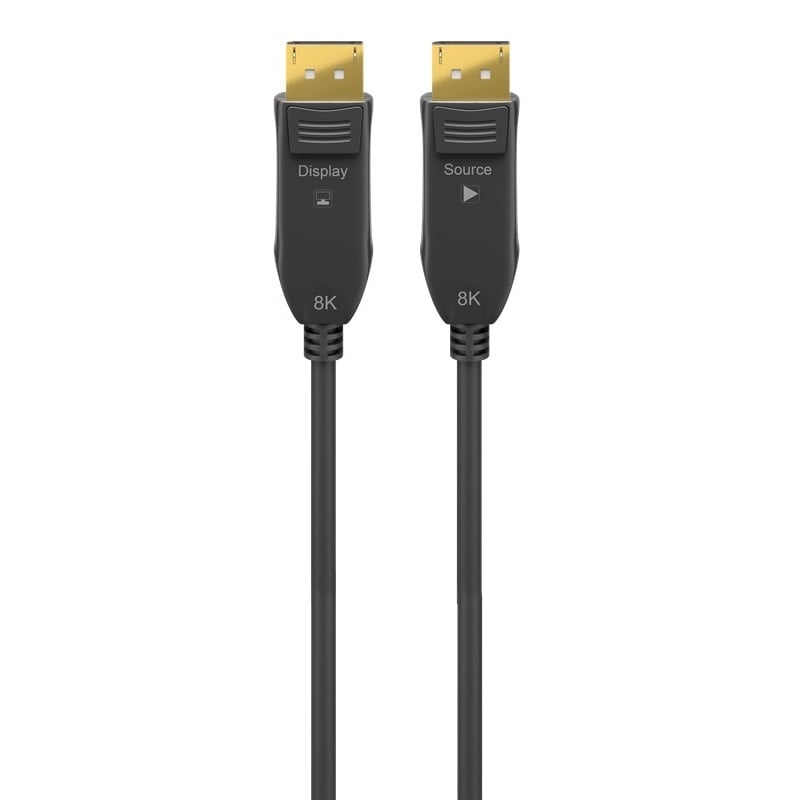 Goobay DisplayPort Active Optical kabel (AOC) | DP2.1 (10K 60Hz) | UHBR10 (40Gbit/s | zwart (meerdere lengtes)