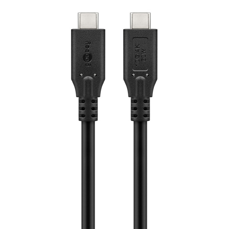 Goobay USB-C kabel | USB3.1 10 Gbps | PD 60W | 4K 60Hz | | zwart (meerdere lengtes)