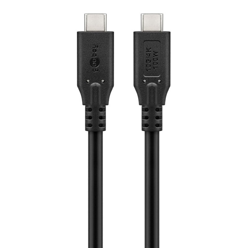 Goobay USB-C kabel | USB3.1 10 Gbps | PD 100W | 4K 60Hz | | zwart (meerdere lengtes)
