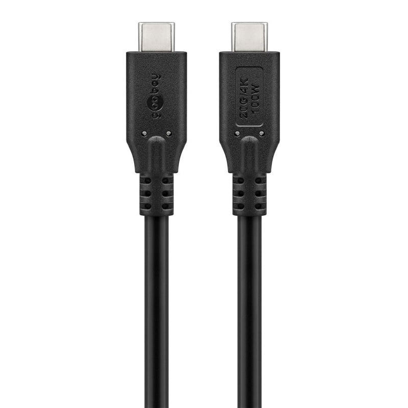 Goobay USB-C kabel | USB4 20 Gbps | PD 100W | 4K 60Hz | | zwart (meerdere lengtes)