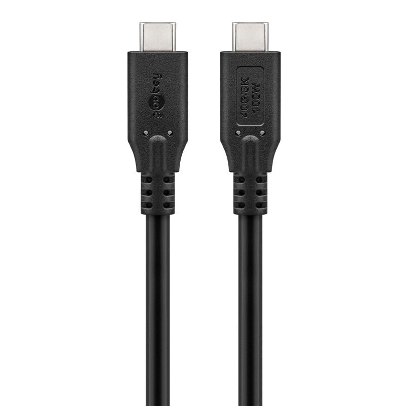 Goobay USB-C kabel | USB4 40 Gbps | PD 100W | 8K 60Hz | | zwart (meerdere lengtes)