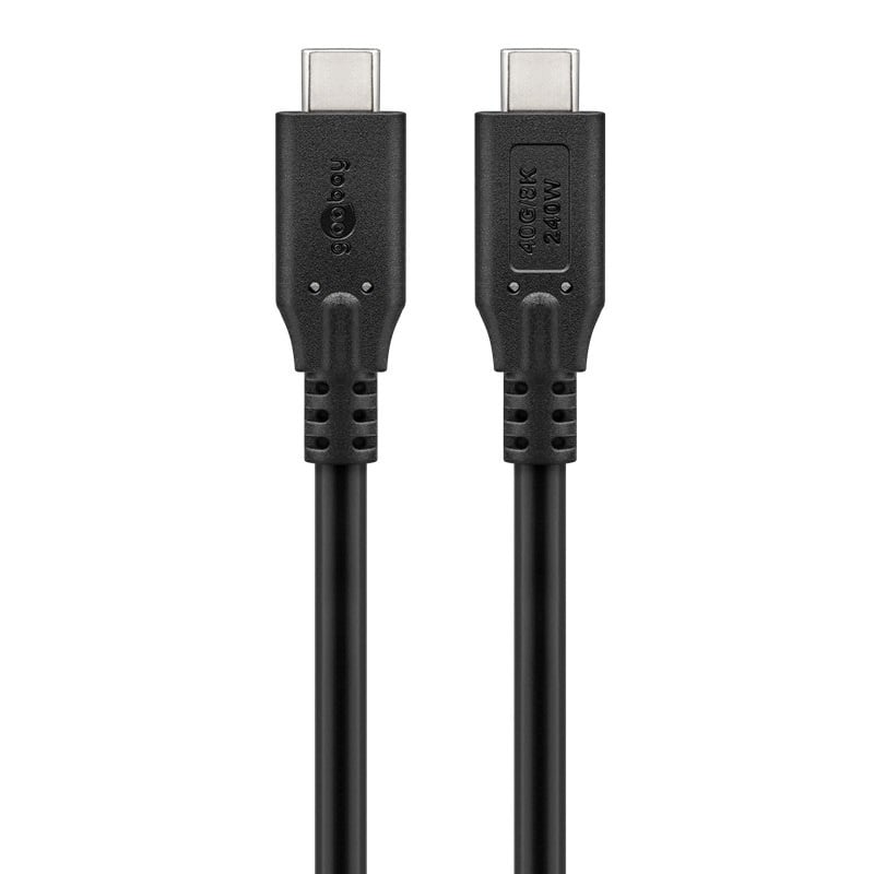 Goobay USB-C kabel | USB4 40 Gbps | PD 240W | 8K 60Hz | | zwart (meerdere lengtes)