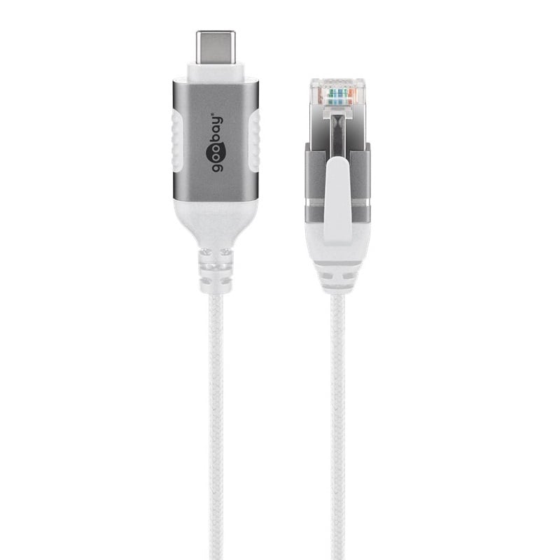 Goobay USB-C naar RJ45 LAN kabel | Slimline | USB3.0 | CAT6 | | (meerdere lengtes, meerdere kleuren)
