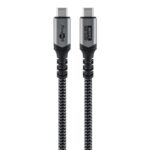 Goobay USB-C kabel | USB4 40 Gbps | PD 240W | 8K 60Hz | nylon | grijs (meerdere lengtes)