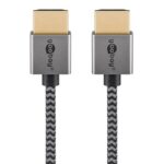 Goobay Plus HDMI kabel | Slimline | HDMI2.1 (8K 60Hz + HDR) | zwart (meerdere lengtes)