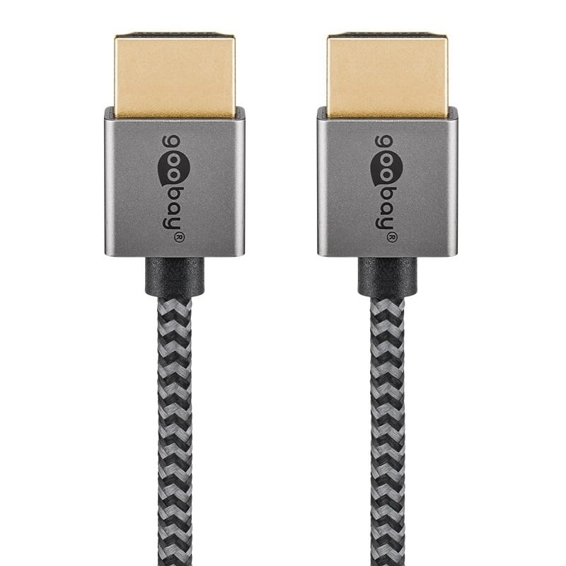 Goobay Plus HDMI kabel | Slimline | HDMI2.1 (8K 60Hz + HDR) | zwart (meerdere lengtes)