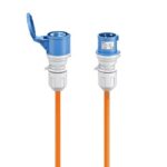 Goobay Camping stroomkabel | CEE 3-pins 230V/16A | 3x 2,50mm | IP44 | oranje (meerdere lengtes)